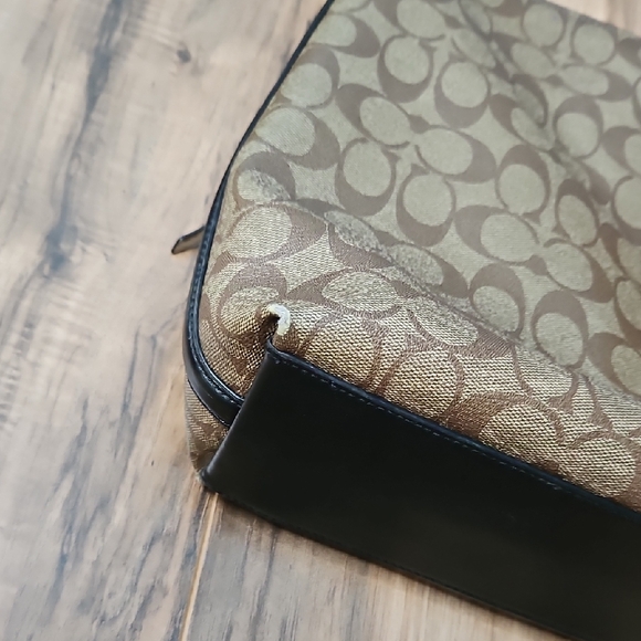 Coach Signature Marlon Women's Dark Brown and Tan Hobo Bag - Picture 5 of 17